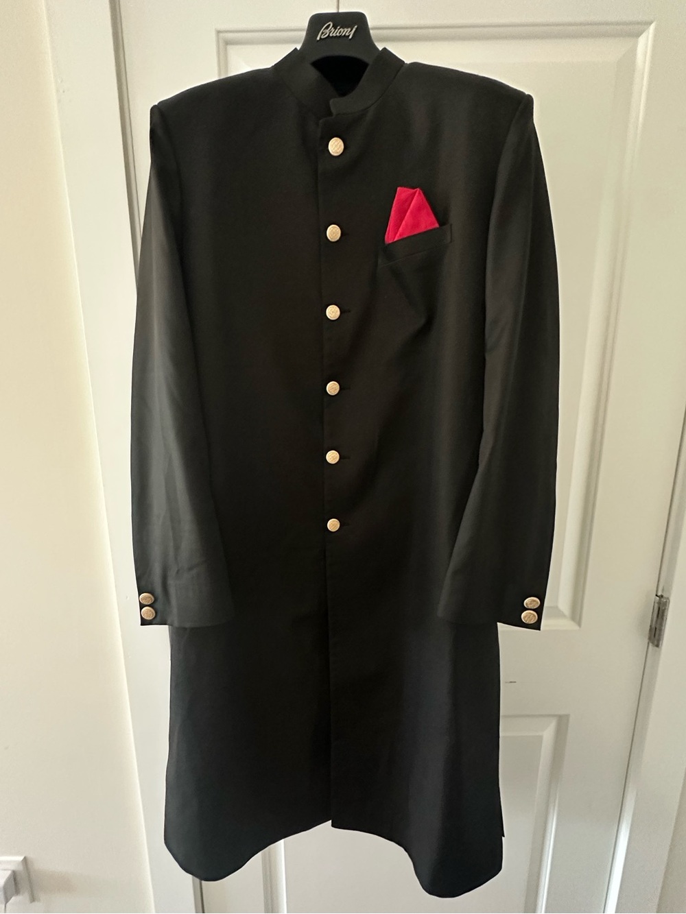 Men’s black sherwani formal coat jacket traditional wedding